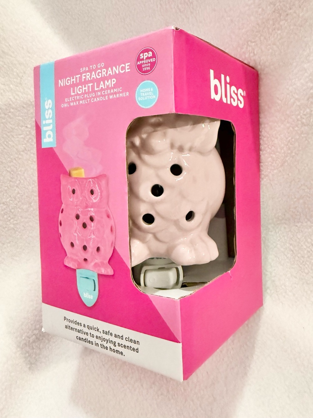 Bliss Owl Fragrance Night Light Lamp Wax Melt Warmer New in Box